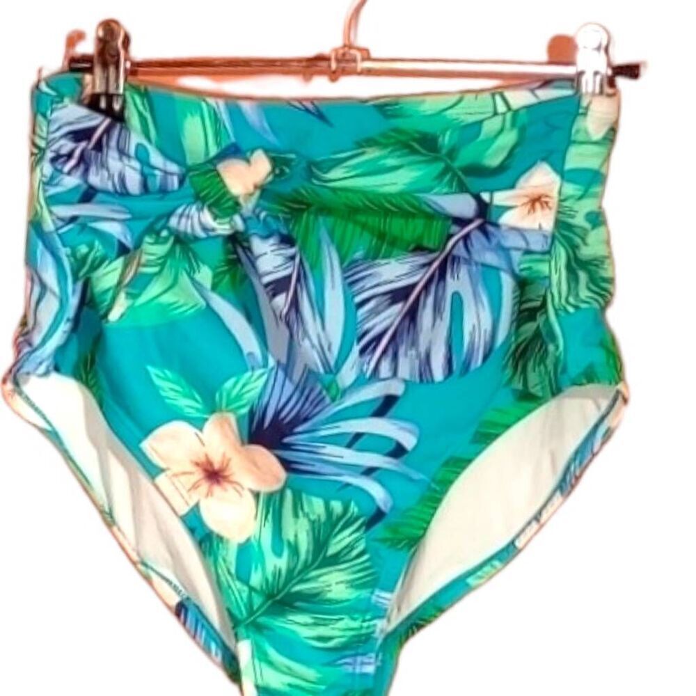 Kona Sol floral tie front bikini bottom